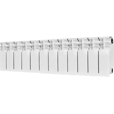 Радиатор биметаллический STOUT Titan 350 SRB-3310-035012, 420х960мм, теплоотдача - 1968Вт, подключение - боковое, цвет - белый RAL 9016
