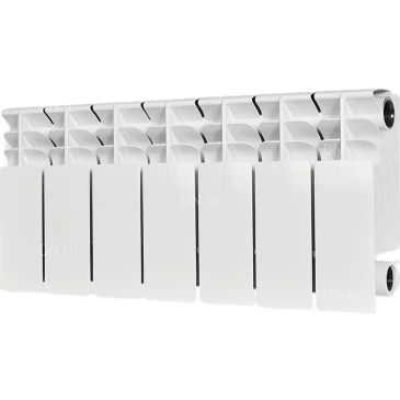 Радиатор биметаллический STOUT Titan 200 SRB-3310-020007, 270х560мм, теплоотдача - 728Вт, подключение - боковое, цвет - белый RAL 9016