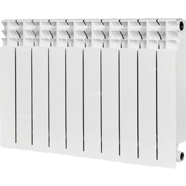 Радиатор биметаллический STOUT Titan 500 SRB-3310-050010, 570х800мм, теплоотдача - 1980Вт, подключение - боковое, цвет - белый RAL 9016