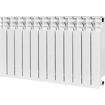 Радиатор биметаллический STOUT Titan 500 SRB-3310-050012, 570х960мм, теплоотдача - 2376Вт, подключение - боковое, цвет - белый RAL 9016