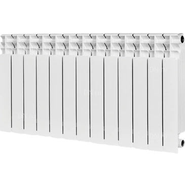 Радиатор биметаллический STOUT Titan 500 SRB-3310-050013, 570х1040мм, теплоотдача - 2574Вт, подключение - боковое, цвет - белый RAL 9016