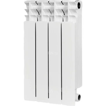 Радиатор биметаллический STOUT Titan 500 SRB-3310-050004, 570х320мм, теплоотдача - 792Вт, подключение - боковое, цвет - белый RAL 9016