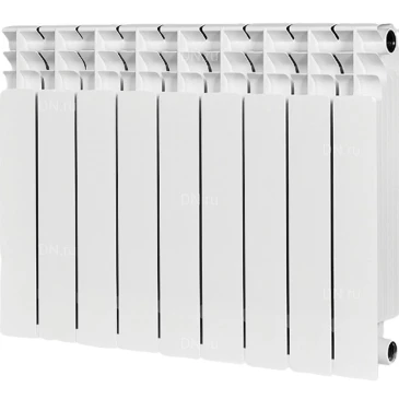 Радиатор биметаллический STOUT Titan 500 SRB-3310-050009, 570х720мм, теплоотдача - 1782Вт, подключение - боковое, цвет - белый RAL 9016