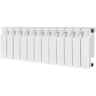 Радиатор биметаллический STOUT Vega 350 SRB-1310-035012, 425х1008мм, теплоотдача - 1608Вт, подключение - боковое, цвет - белый RAL 9016
