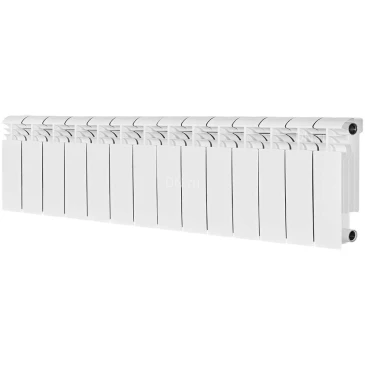 Радиатор биметаллический STOUT Vega 350 SRB-1310-035014, 425х1176мм, теплоотдача - 1876Вт, подключение - боковое, цвет - белый RAL 9016