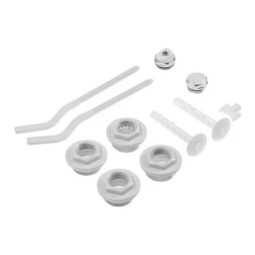Монтажный комплект Remsan 3/4″ Ду20, для подключения радиаторов, 2 кронштейна, материал - латунь, покрытие - никель, цвет - белый