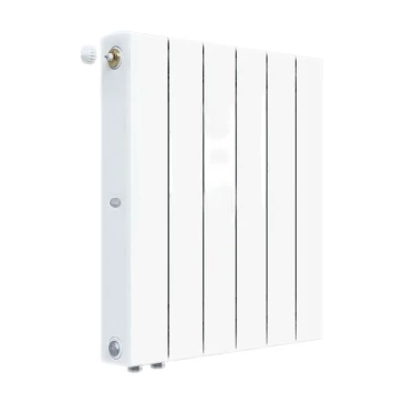 Радиатор биметаллический Rifar SUPReMO VENTIL 500, 5 секций, теплоотдача - 1010Вт, подключение резьбовое - 3/4″, нижнее правое, цвет - белый