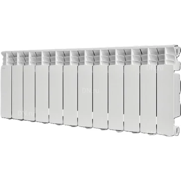 Радиатор алюминиевый STOUT Gamma 500 SRA-3310-050012, 556х960мм, теплоотдача - 2196Вт, подключение - боковое, материал - алюминий, цвет - белый RAL 9010