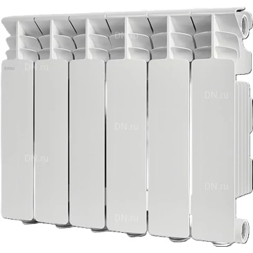 Радиатор алюминиевый STOUT Gamma 500 SRA-3310-050006, 556х480мм, теплоотдача - 1098Вт, подключение - боковое, материал - алюминий, цвет - белый RAL 9010