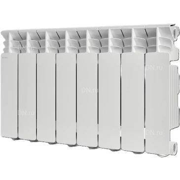 Радиатор алюминиевый STOUT Gamma 500 SRA-3310-050008, 556х640мм, теплоотдача - 1464Вт, подключение - боковое, материал - алюминий, цвет - белый RAL 9010