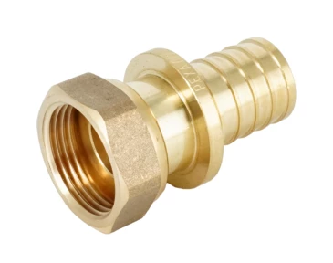 Переходник РЕХАУ Rautitan MX Дн32хG 1 1/4″ Ру16 для труб из сшитого полиэтилена, присоединение - аксиальное/накидная гайка, корпус - латунь