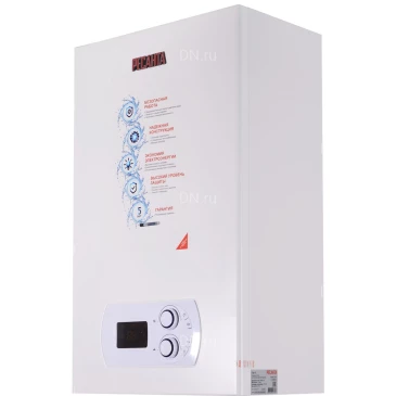 Котел газовый Ресанта ГК-24 двухконтурный, настенный, мощность - 24кВт, белый
