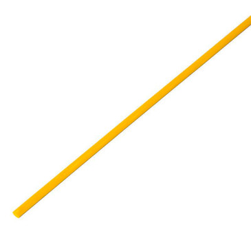 Трубка термоусадочная REXANT ТУТ нг Дн3/1.5 L=1 м тонкостенная, с подавлением горения, диаметр до усадки 3 мм, диаметр после усадки 1.5 мм, материал - полиолефин, коэффициент усадки - 2:1, цвет - желтый