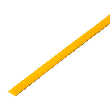 Трубка термоусадочная REXANT ТУТ нг Дн4/2 L=1 м тонкостенная, с подавлением горения, диаметр до усадки 4 мм, диаметр после усадки 2 мм, материал - полиолефин, коэффициент усадки - 2:1, цвет - желтый