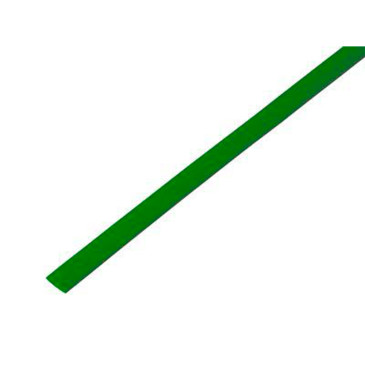 Трубка термоусадочная REXANT ТУТ нг Дн5/2.5 L=1 м тонкостенная, с подавлением горения, диаметр до усадки 5 мм, диаметр после усадки 2.5 мм, материал - полиолефин, коэффициент усадки - 2:1, цвет - зеленый