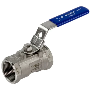 Кран шаровой Ридан BVS-R 1 1/2″ Ду40 Ру63 стандартнопроходной, двухходовой, нержавеющая сталь ASTM A 351-CF8M, внутренняя резьба, рукоятка Кран шаровой Ридан BVS-R 1 1/2″ Ду40 Ру63 стандартнопроходной, двухходовой, нержавеющая сталь ASTM A 351-CF8M, внутренняя резьба, рукоятка
