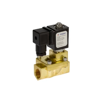 Клапан электромагнитный Ридан EV220WR Ду20 Ру16 непрямого действия, корпус - латунь, уплотнение - NBR, присоединение - внутренняя резьба 3/4″, нормально-открытый, перепад давления 0.3-13бар, катушка - 230В