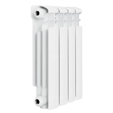 Радиатор алюминиевый RIFAR Alum Eco 350 4 секции, теплоотдача - 520Вт, боковое подключение, цвет - белый