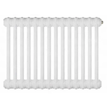 Радиатор стальной трубчатый RIFAR TUBOG Ventil 2037, 12 секций, 2 трубы, теплоотдача - 564Вт, нижнее одностороннее подключение с термостатическим клапаном, цвет - RAL9016