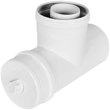 Конденсатоотводчик ROMMER RCA-6010-000103 Ду60х100 Т-образный традиционный коаксиальный, тип соединения - папа-мама
