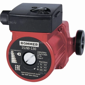 Насос циркуляционный Rommer RATE 25/80-180 поверхностный, корпус - чугун, мощность - 0.143кВт, напор - 8м, производительность - 95л/мин, 220В Насос циркуляционный Rommer RATE 25/80-180 поверхностный, корпус - чугун, мощность - 0.143кВт, напор - 8м, производительность - 95л/мин, 220В