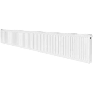 Радиатор стальной панельный ROMMER Ventil RRS-2020-214200, тип 21, 400х2000мм, теплоотдача - 2880Вт, подключение - нижнее правое со вставкой вентильной термостатической, материал - сталь, цвет - белый