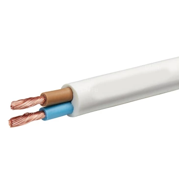 Провод Россия ПВС 2х1.5, количество жил - 2, напряжение - 380В, сечение - 1.5мм2, материал изоляции - поливинилхлорид, цвет - белый