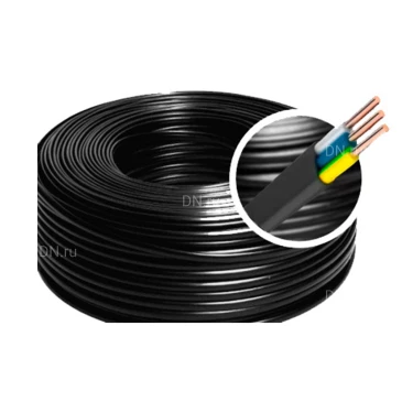 Кабель Россия ВВГ-Пнг(А)-FRLS 2х1.5, количество жил - 2, напряжение - 660В, сечение - 1.5мм2, материал изоляции - ПВХ пластикат, цвет - черный