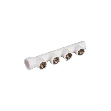 Коллектор РосТурПласт Дн32x4x1/2″ Ру25, материал корпуса - PP-R, цвет - белый Коллектор РосТурПласт Дн32x4x1/2″ Ру25, материал корпуса - PP-R, цвет - белый