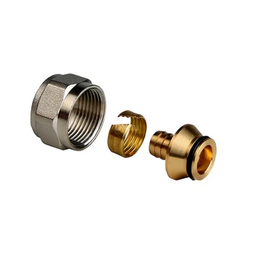 Адаптер РосТурПласт Дн16x2.2x1/2″ для полиэтиленовых труб системы DELTA, корпус - латунь, присоединение - внутренняя резьба (евроконус)