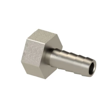 Штуцер РосТурПласт Ду14x1/2″ Ру40 для шланга, корпус - латунь, покрытие - никель, присоединение - аксиальное/внутренняя резьба Штуцер РосТурПласт Ду14x1/2″ Ру40 для шланга, корпус - латунь, покрытие - никель, присоединение - аксиальное/внутренняя резьба