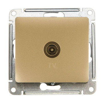 Розетка телевизионная Systeme Electric Glossa TV коннектор, механизм, цвет - перламутровый