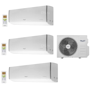 Мульти-сплит система SHUFT Free Match ERP DC SFMS/I-09+07+07 НB FMI-21-3/N8 инверторная, мощность охлаждения - 2.8кВт, мощность обогрева - 2.45кВт, 220В