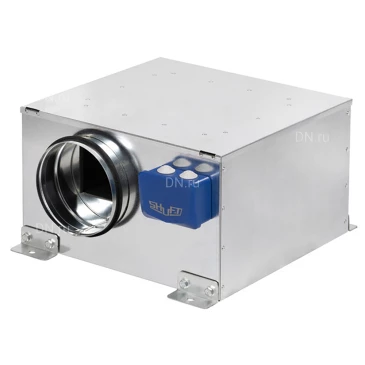 Вентилятор канальный SHUFT ICFE 400 VIM круглый в звукоизолированном корпусе, максимальное статическое давление - 630Па, производительность - 3800м3/ч, корпус - металл, IPX4