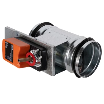 Клапан воздушный SHUFT DCGAr USP 100 с приводом TMU-230-02, круглое сечение, типоразмер - 100мм, корпус - сталь