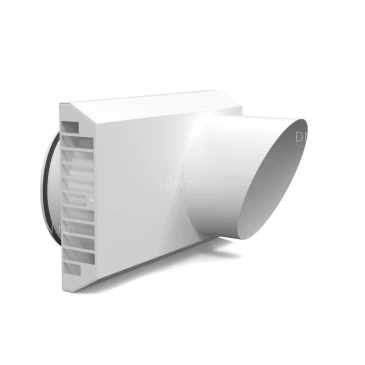 Выход приточно-вытяжной Россия 250мм фасадный, совмещенный, белый