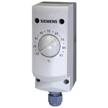 Термостат Siemens RAK-TR.1000B-H механический, накладной, 15-95°С, белый Термостат Siemens RAK-TR.1000B-H механический, накладной, 15-95°С, белый