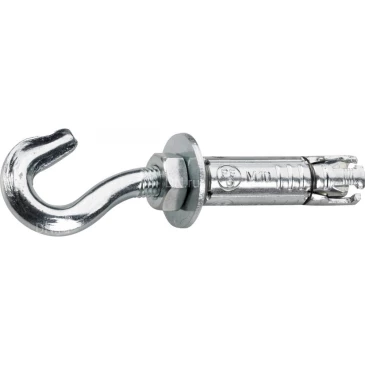 Анкер распорный SORMAT PFG HBF резьба М10, диаметр отверстия 16мм, длина анкера 60мм, с крюком для высоких нагрузок , материал - электрооцинкованная сталь, упаковка - 10шт