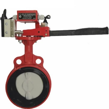 Затвор дисковый Спецавтоматика 3т 50/1,6(Р)-Ф.УЗ.1-АК-50v2 Ду50 Ру16 межфланцевый, корпус - композитный материал, с ручным приводом, с контролем положения УКПЗА