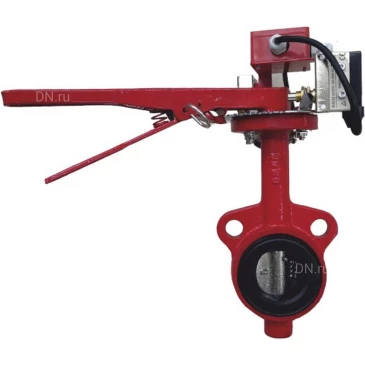 Затвор дисковый Спецавтоматика 3т 150/1,6(Р)-Ф.У3.1-АМК-150v4 Ду150 Ру16 межфланцевый, корпус - чугун, с ручным приводом, с контролем положения УКПЗА