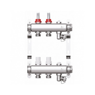 Коллекторная группа STI СМ2F в сборе с расходомерами 1 дюйм, Евроконус 3/4 (2 выхода)