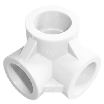 Тройник PPR TEBO Дн25х25х25 Ру20 равнопроходный, материал корпуса - полипропилен, присоединение - под приварку
