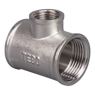Тройник TEBO 1″х1/2″х1″ Ду15х15х15 Ру40 переходный, материал корпуса - металл, присоединение - внутренняя резьба