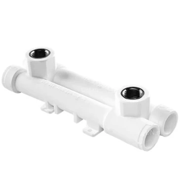 Комплект крепления для коллектора TEBO Дн25х1/2″ настенный, универсальный, внутренняя резьба / сварка, корпус - полипропилен PP-R, белый