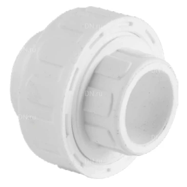 Муфта разъемная TEBO C-TB Дн40 Ру10, материал - полипропилен, присоединение - сварка, цвет - белый