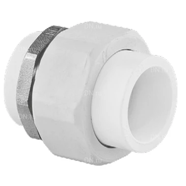 Муфта разъемная TEBO C-TB Дн25 Ру10 ремонтная, материал - полипропилен, присоединение - сварка, цвет - белый