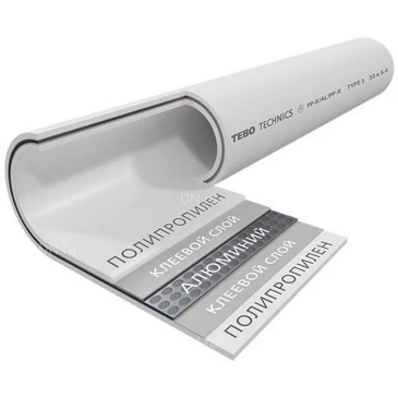 Труба PPR TEBO Masterpipe SDR5 Дн32 Ру20, материал - полипропилен, длина - 4м, армированная алюминием