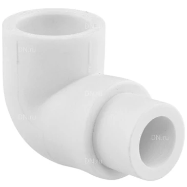 Угольник TEBO 90° Дн20х20 Ру20 равнопроходной, под приварку, внутренняя/наружная сварка, корпус - полипропилен PP-R, белый