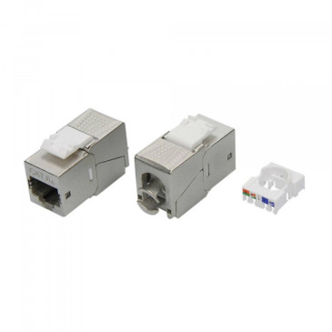 Модуль Keystone DKC RNK6AF90TL категория 6А, угол 90°, экранированный, разъем RJ45, цвет - серебристый