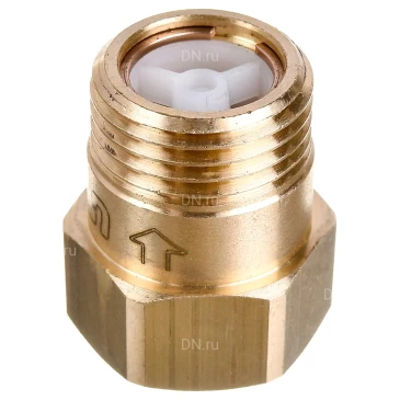 Клапан обратный Uni-Fitt 1/2″ Ду15 Ру16 муфтовый, пружинный, компактный, под ключ, корпус - латунь Клапан обратный Uni-Fitt 1/2″ Ду15 Ру16 муфтовый, пружинный, компактный, под ключ, корпус - латунь